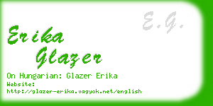 erika glazer business card